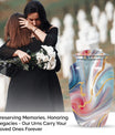  Classic abstract urn, burial urn for cremation ashes