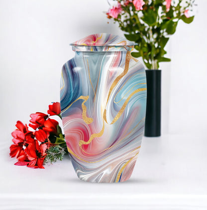  Classic abstract urn, burial urn for cremation ashes