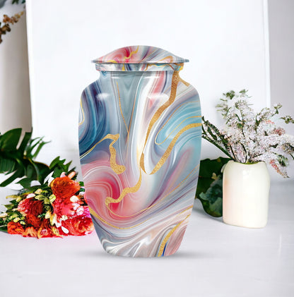  Classic abstract urn, burial urn for cremation ashes