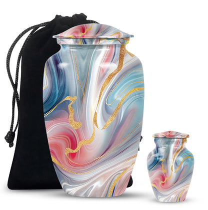 Classic abstract urn, burial urn for cremation ashes