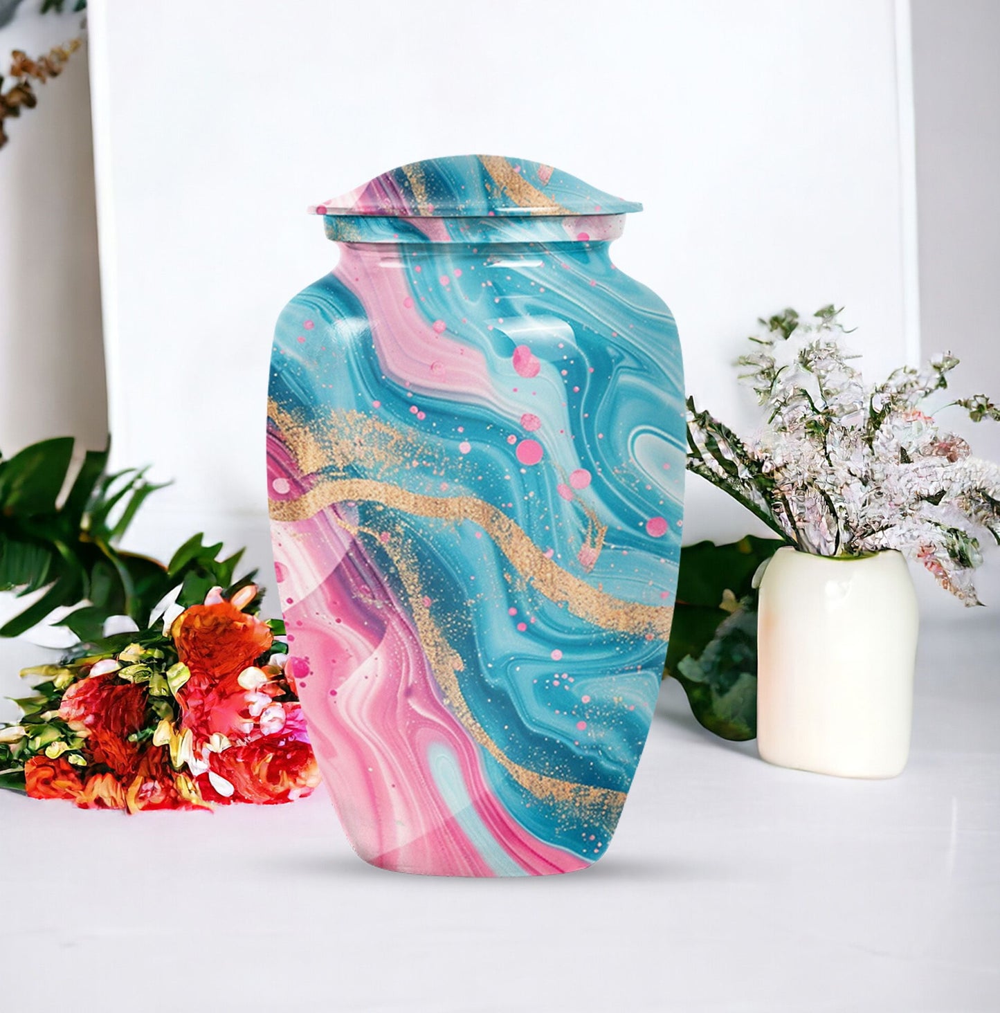 abstract classic urn for memorial use.