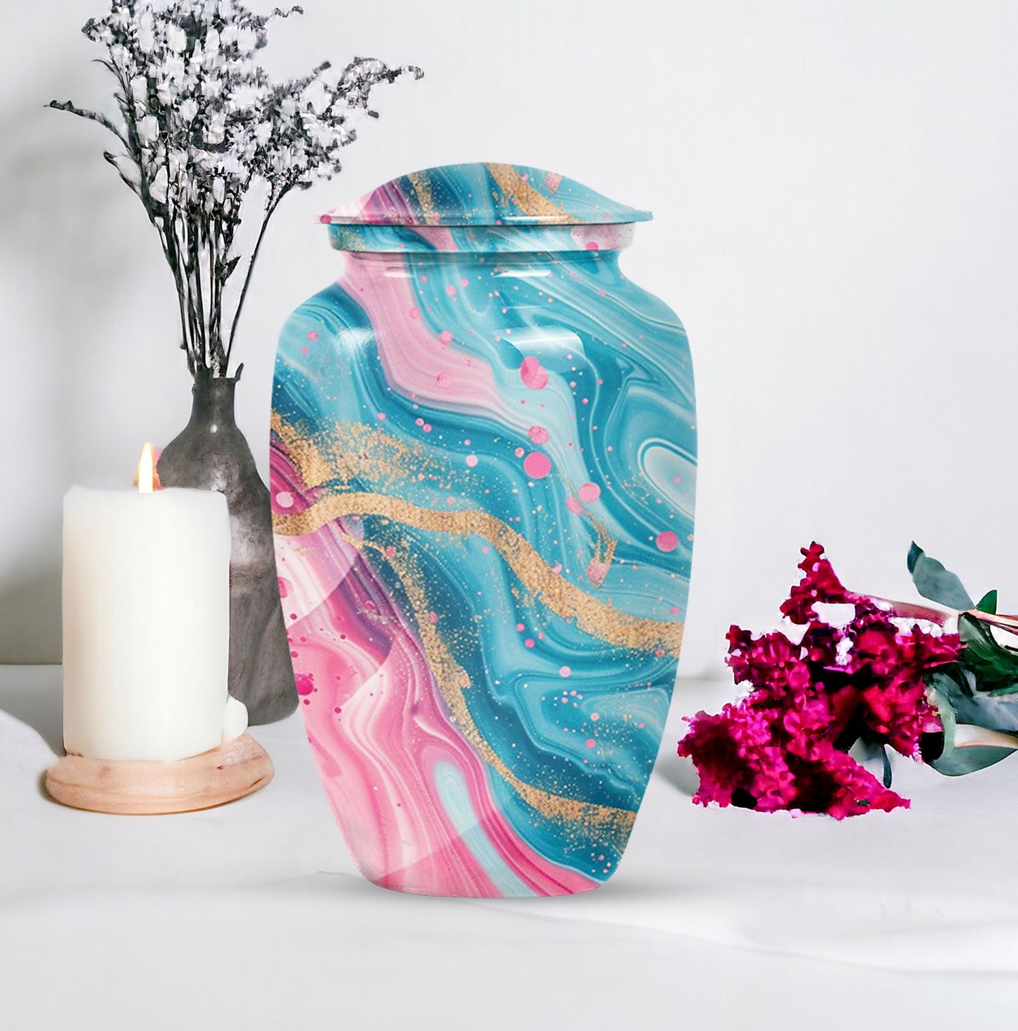 abstract classic urn for memorial use.