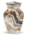 Vibrant Swirl Urn, large funeral urn for human ashes
