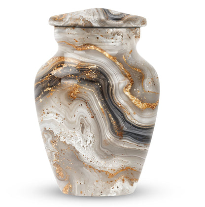 Vibrant Swirl Urn, large funeral urn for human ashes