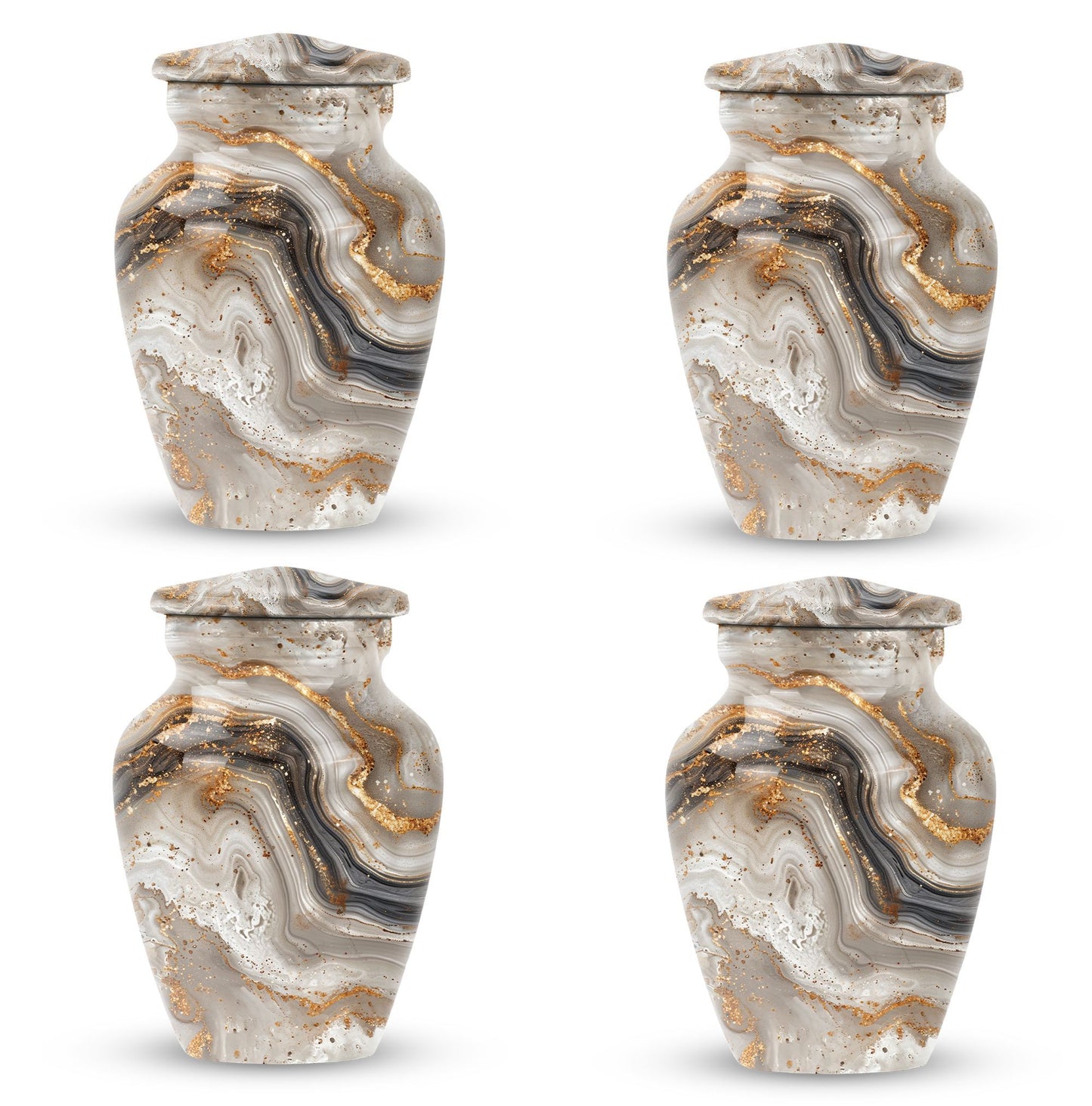Vibrant Swirl Urn, large funeral urn for human ashes