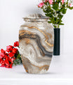 Vibrant Swirl Urn, large funeral urn for human ashes