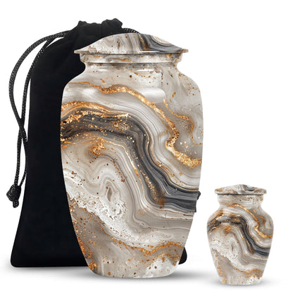 Vibrant Swirl Urn, large funeral urn for human ashes