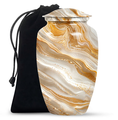 Vibrant Swirl Urn, classic cremation urn for burial ashes