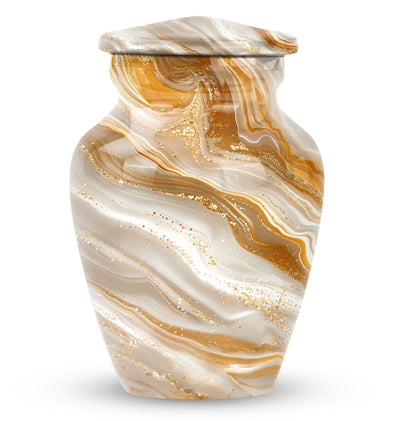 Vibrant Swirl Urn, classic cremation urn for burial ashes