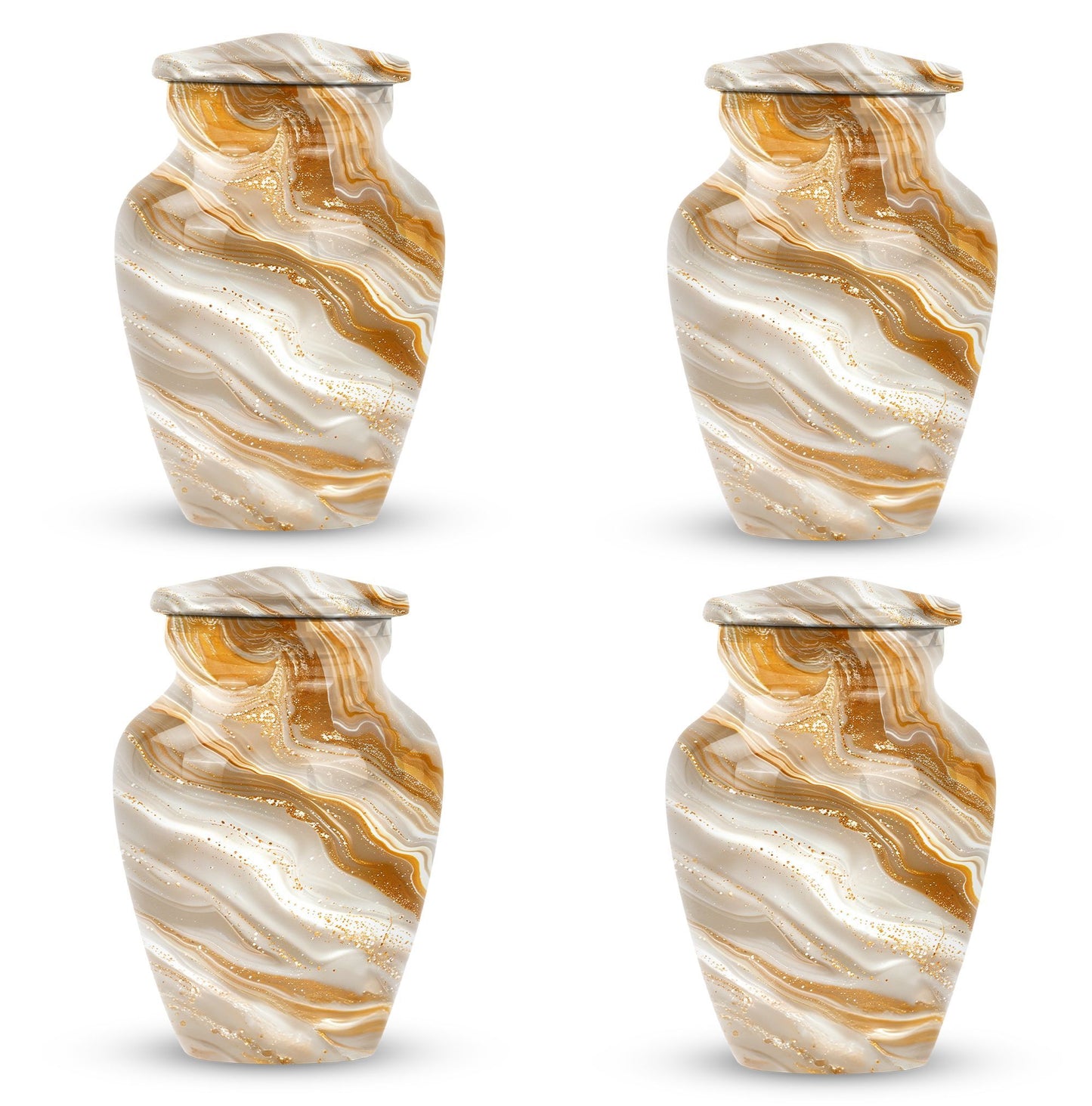 Vibrant Swirl Urn, classic cremation urn for burial ashes