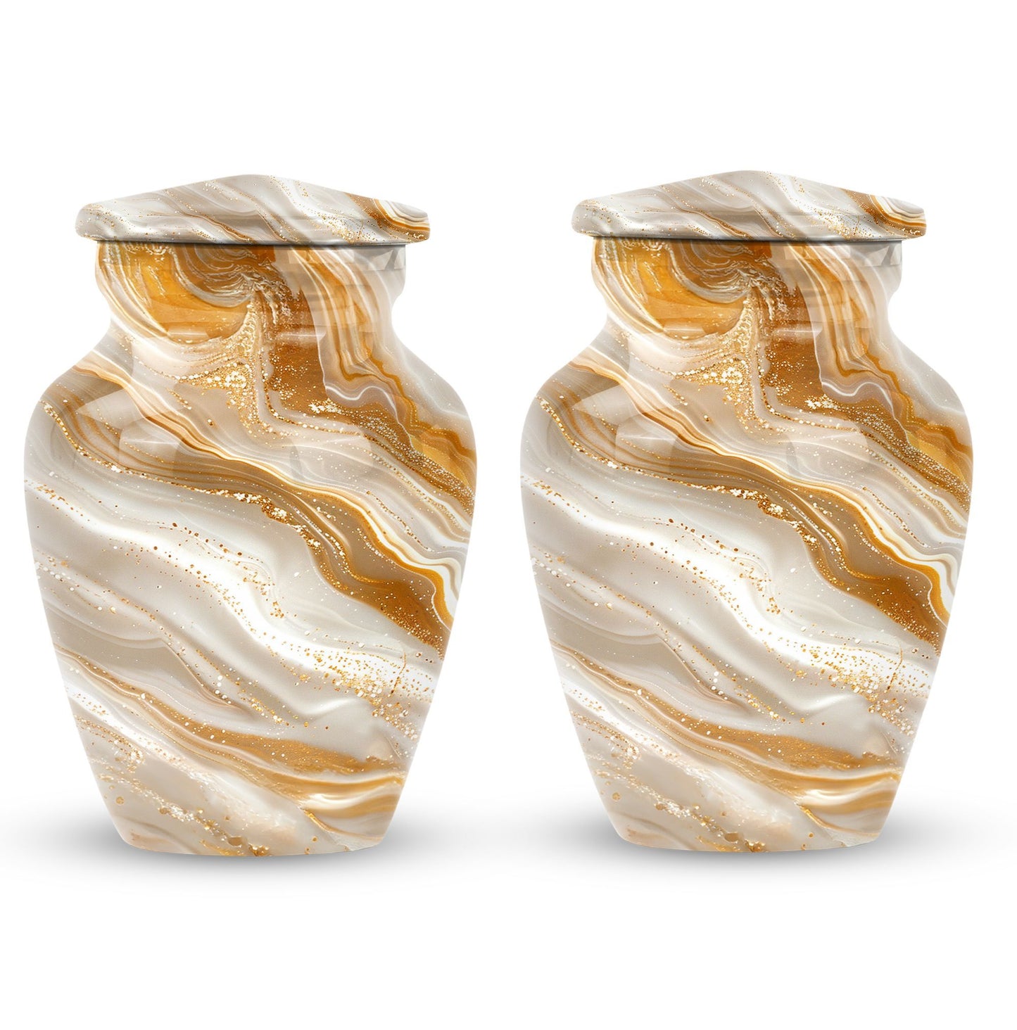 Vibrant Swirl Urn, classic cremation urn for burial ashes