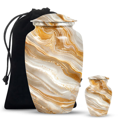 Vibrant Swirl Urn, classic cremation urn for burial ashes