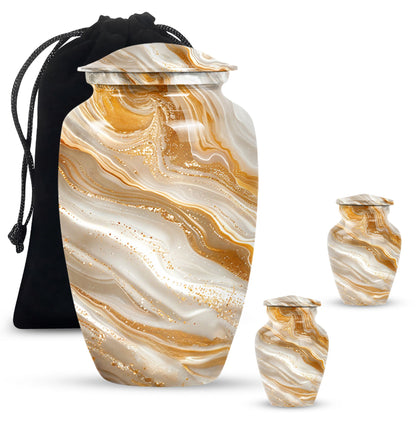 Vibrant Swirl Urn, classic cremation urn for burial ashes