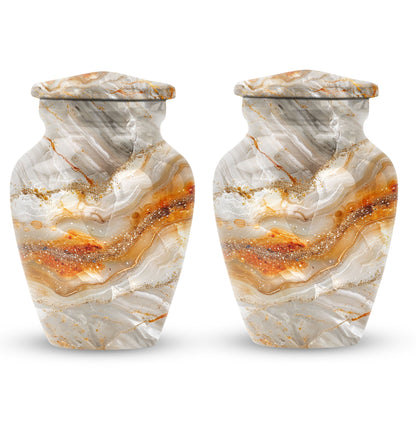 Vibrant Swirl Urn, classic memorial urn for human ashes