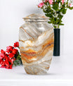 Vibrant Swirl Urn, classic memorial urn for human ashes