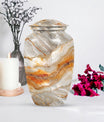 Vibrant Swirl Urn, classic memorial urn for human ashes