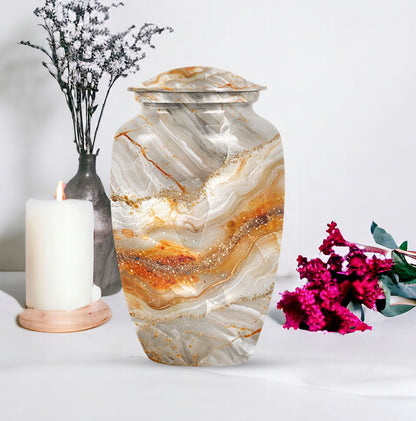Vibrant Swirl 10 inch Classic Cremation Urn for Human Ashes