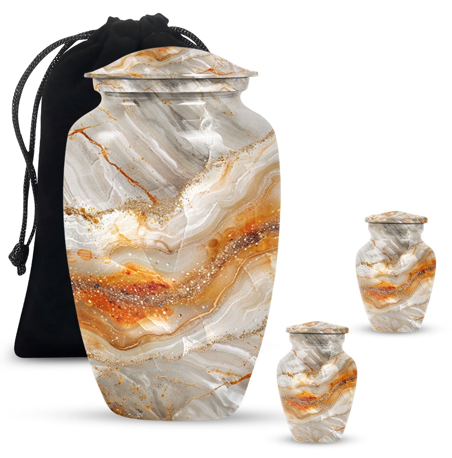 Vibrant Swirl 10 inch Classic Cremation Urn for Human Ashes