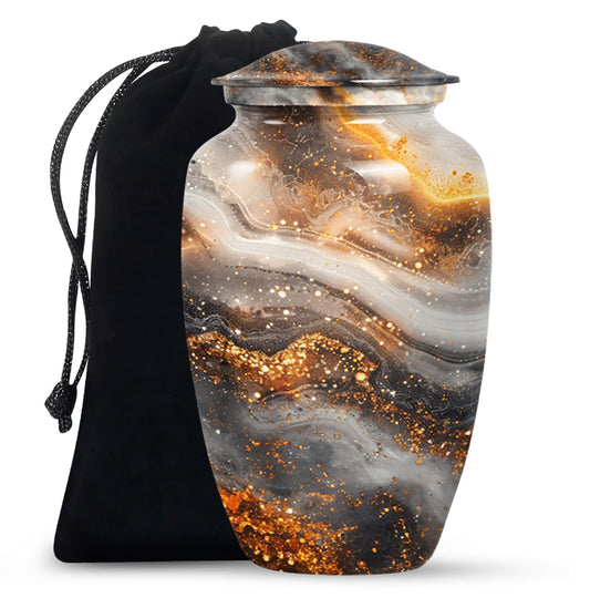 Vibrant Swirl Classic Urn, constructed memorial urn