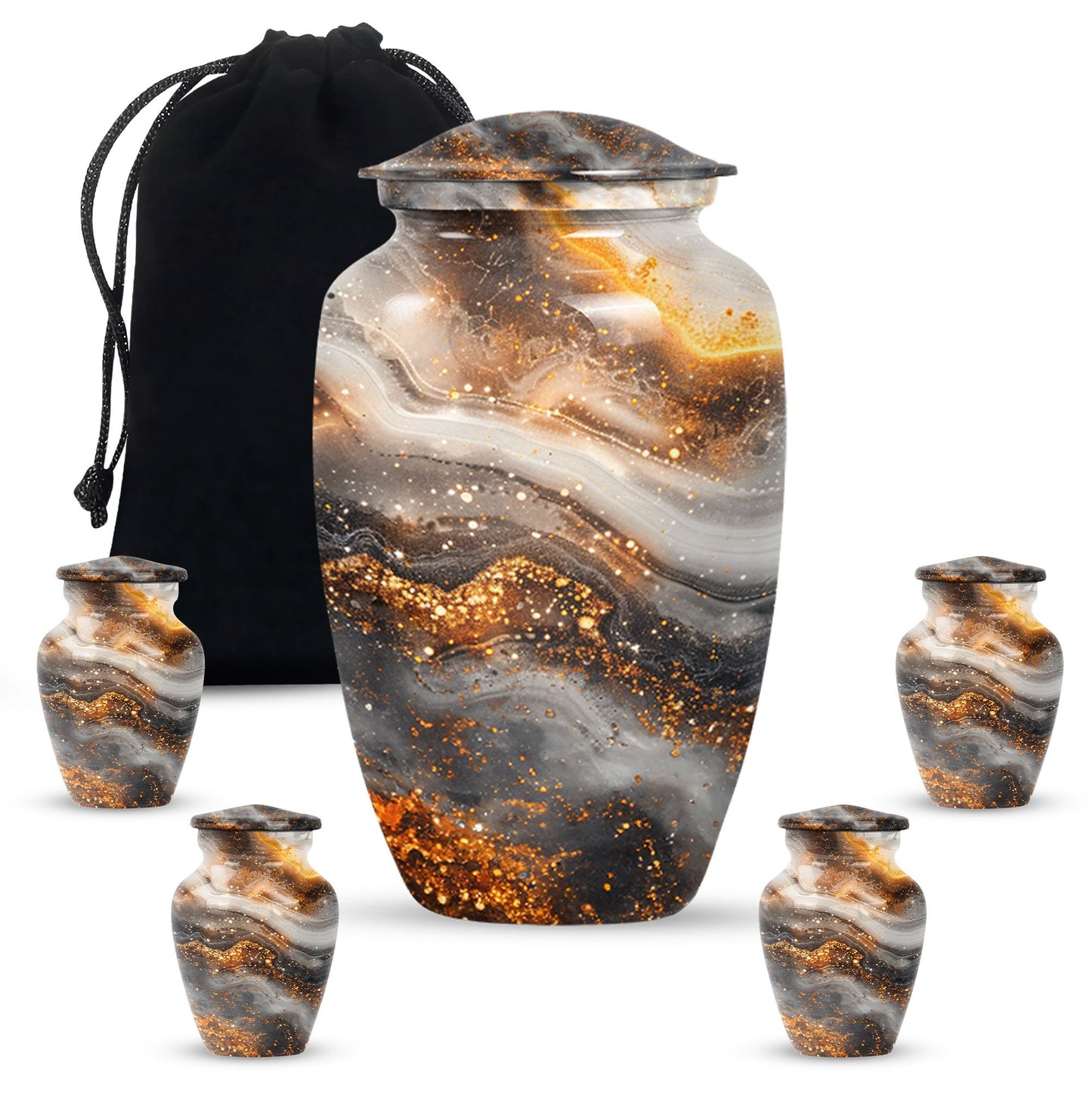 Vibrant Swirl Classic Urn, constructed memorial urn