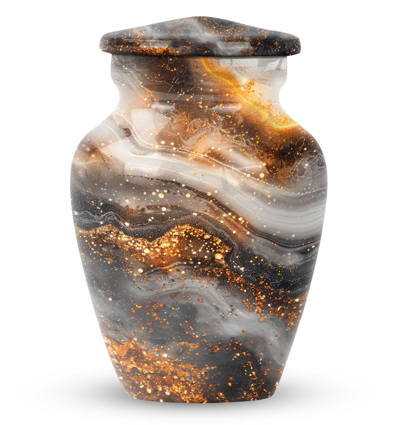 Vibrant Swirl Classic Urn, constructed memorial urn