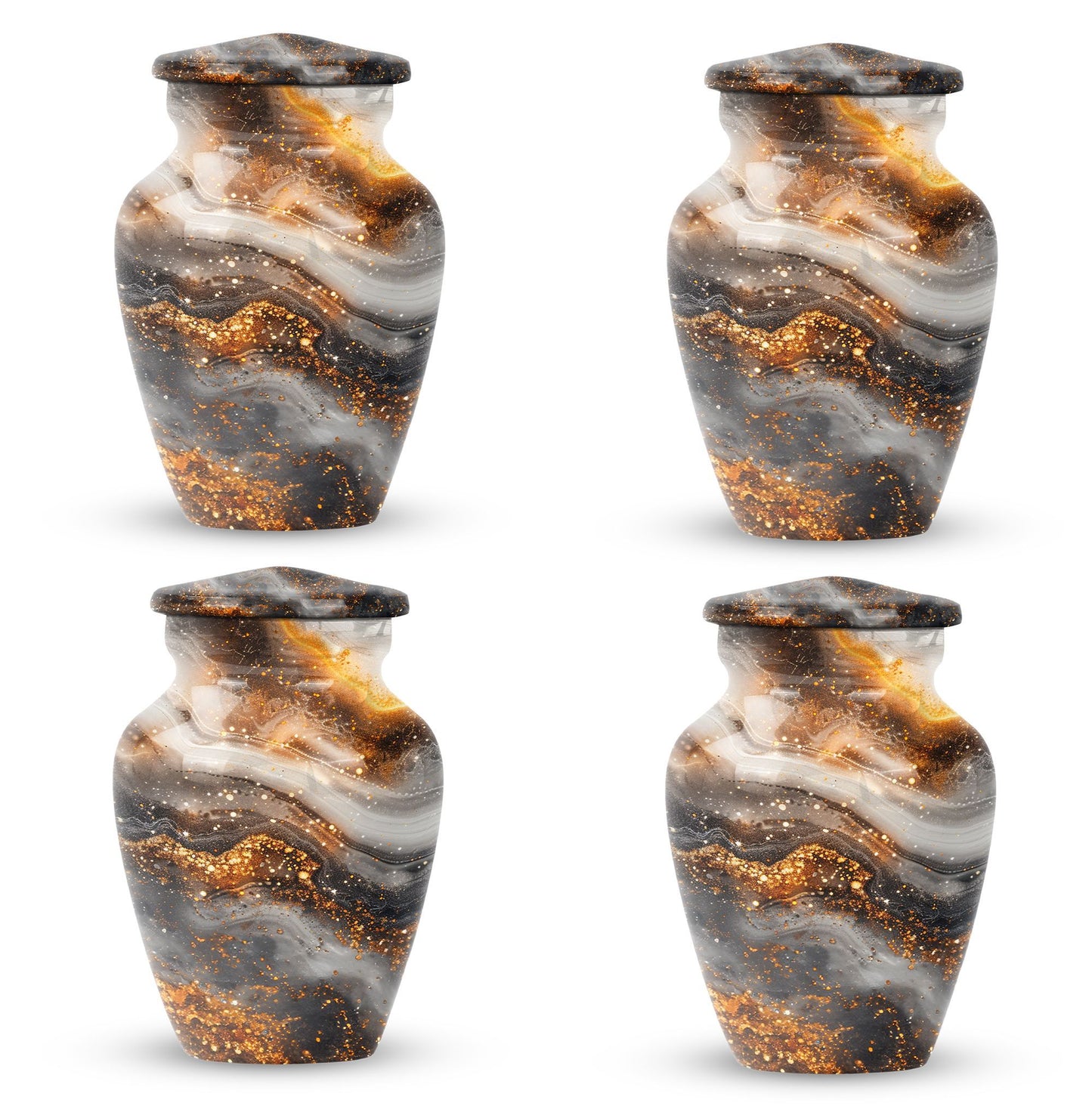 Vibrant Swirl Classic Urn, constructed memorial urn