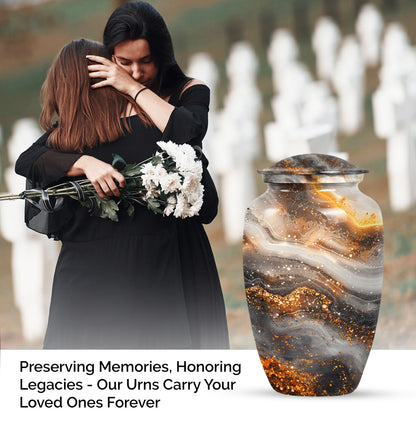 Vibrant Swirl Classic Urn, constructed memorial urn