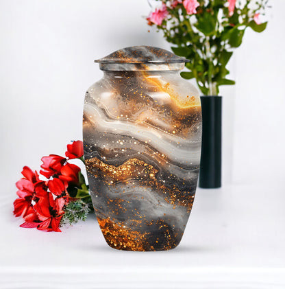 Vibrant Swirl Classic Urn, constructed memorial urn