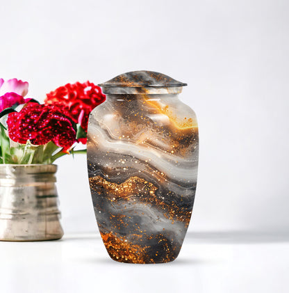 Vibrant Swirl Classic Urn, constructed memorial urn