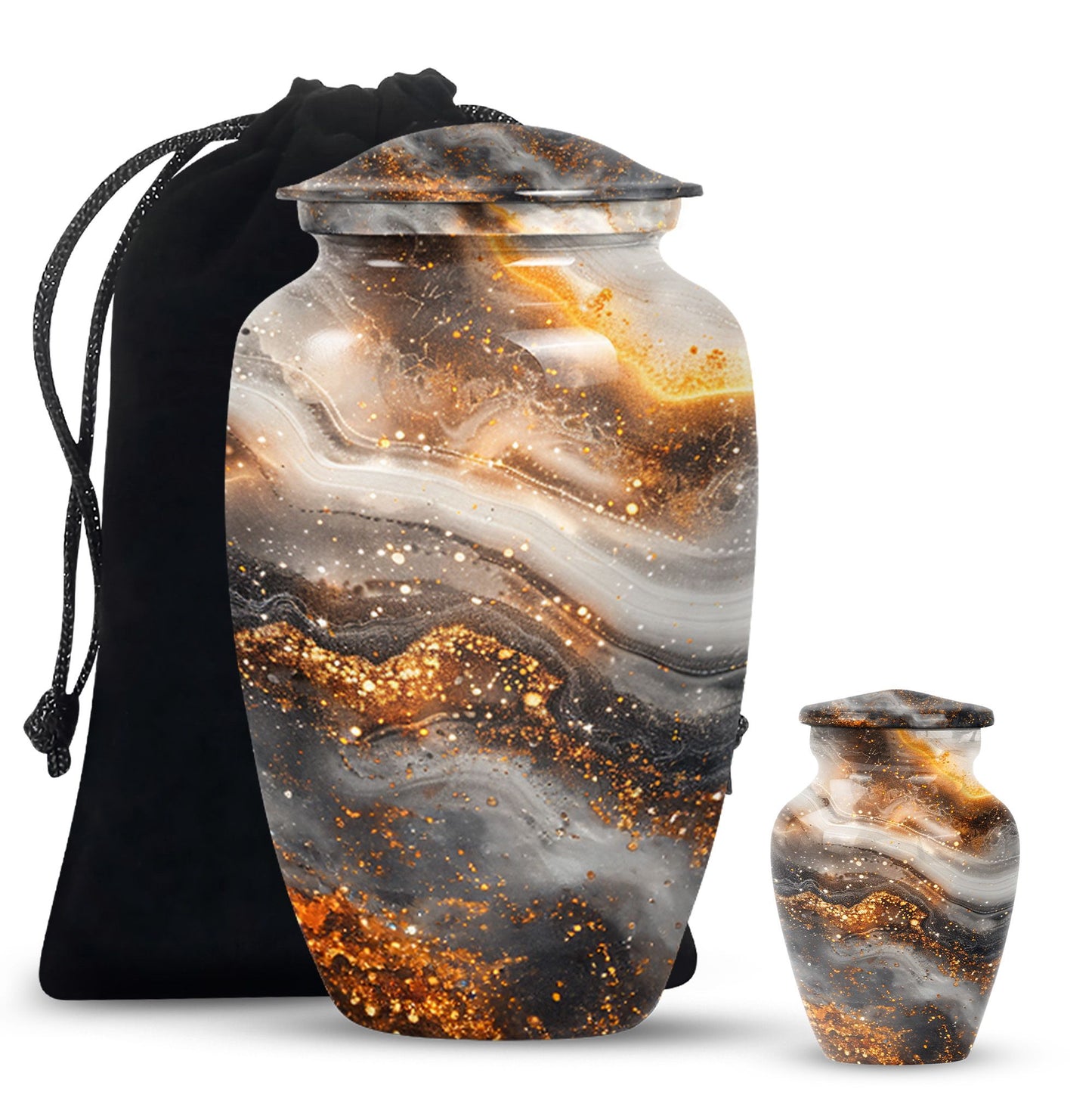 Vibrant Swirl Classic Urn, constructed memorial urn