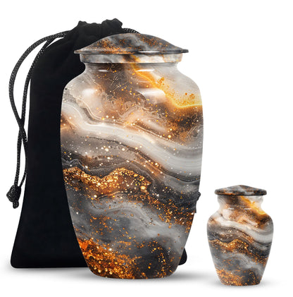 Vibrant Swirl Classic Urn, constructed memorial urn
