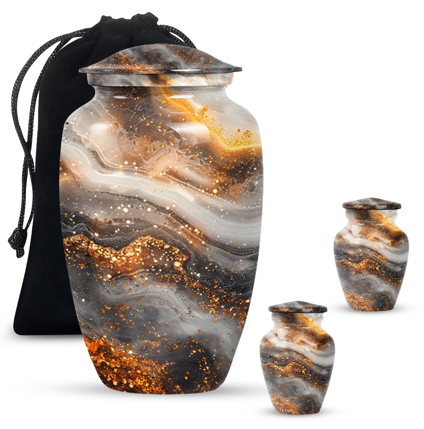 Vibrant Swirl Classic Urn, constructed memorial urn