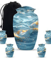 Vibrant Swirl Urn, large abstract cremation urn.