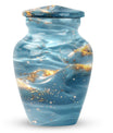 Vibrant Swirl Urn, large abstract cremation urn.