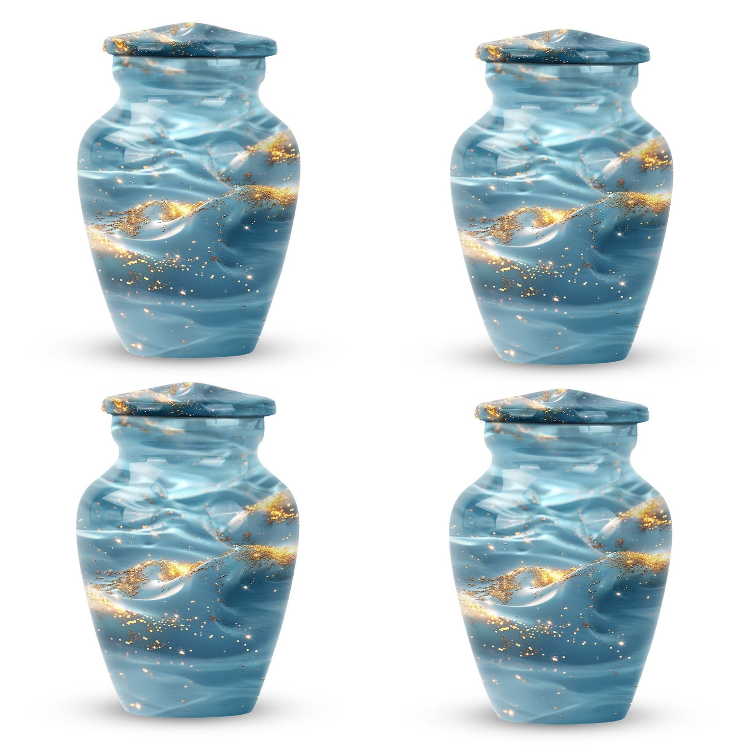 Vibrant Swirl Urn, large abstract cremation urn.