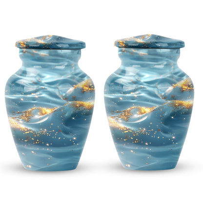 Vibrant Swirl Urn, large abstract cremation urn.
