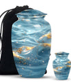 Vibrant Swirl Urn, large abstract cremation urn.