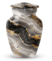Vibrant Swirl Urn made of Aluminum, ideal for adult ashes.