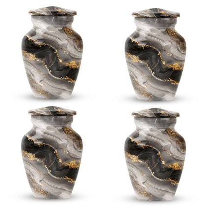 Vibrant Swirl Urn made of Aluminum, ideal for adult ashes.