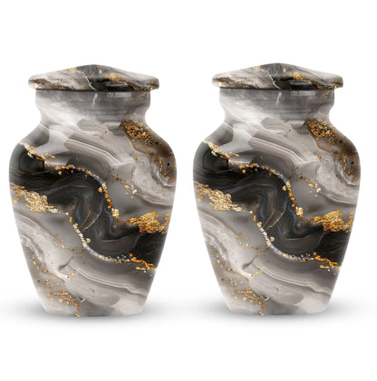 Vibrant Swirl Urn made of Aluminum, ideal for adult ashes.