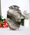 Vibrant Swirl Urn made of Aluminum, ideal for adult ashes.