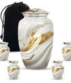 Vibrant Swirl 10-inch Aluminium Large Cremation Urn.