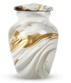 Vibrant Swirl 10-inch Aluminium Large Cremation Urn.