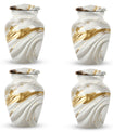 Vibrant Swirl 10-inch Aluminium Large Cremation Urn.
