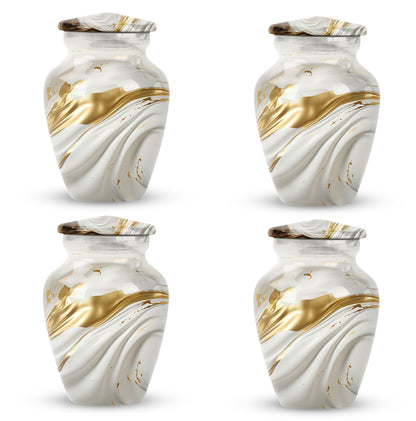Vibrant Swirl 10-inch Aluminium Large Cremation Urn.