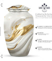 Vibrant Swirl 10-inch Aluminium Large Cremation Urn.