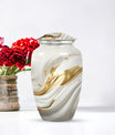 Vibrant Swirl 10-inch Aluminium Large Cremation Urn.