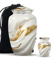 Vibrant Swirl 10-inch Aluminium Large Cremation Urn.