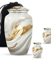 Vibrant Swirl 10-inch Aluminium Large Cremation Urn.