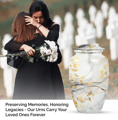 Vibrant Swirl Classic Urn for memorial.